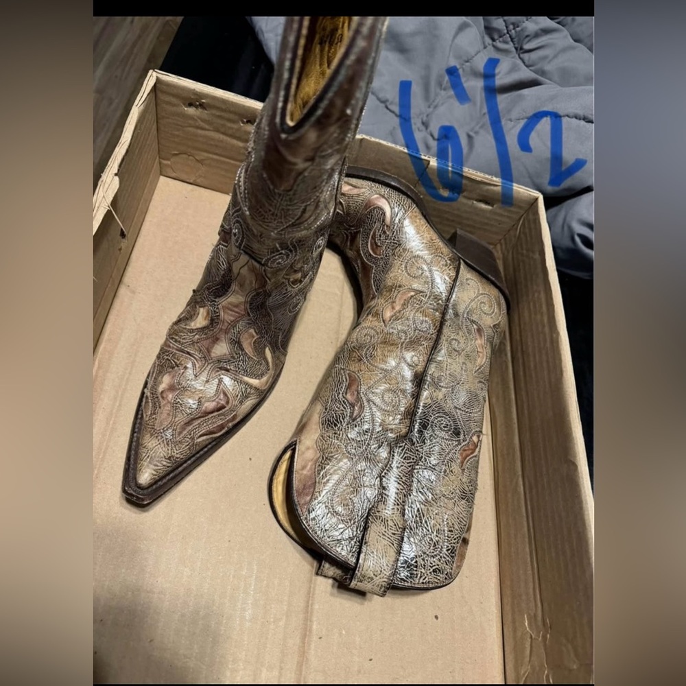 Intricate Leather Cowboy Boots